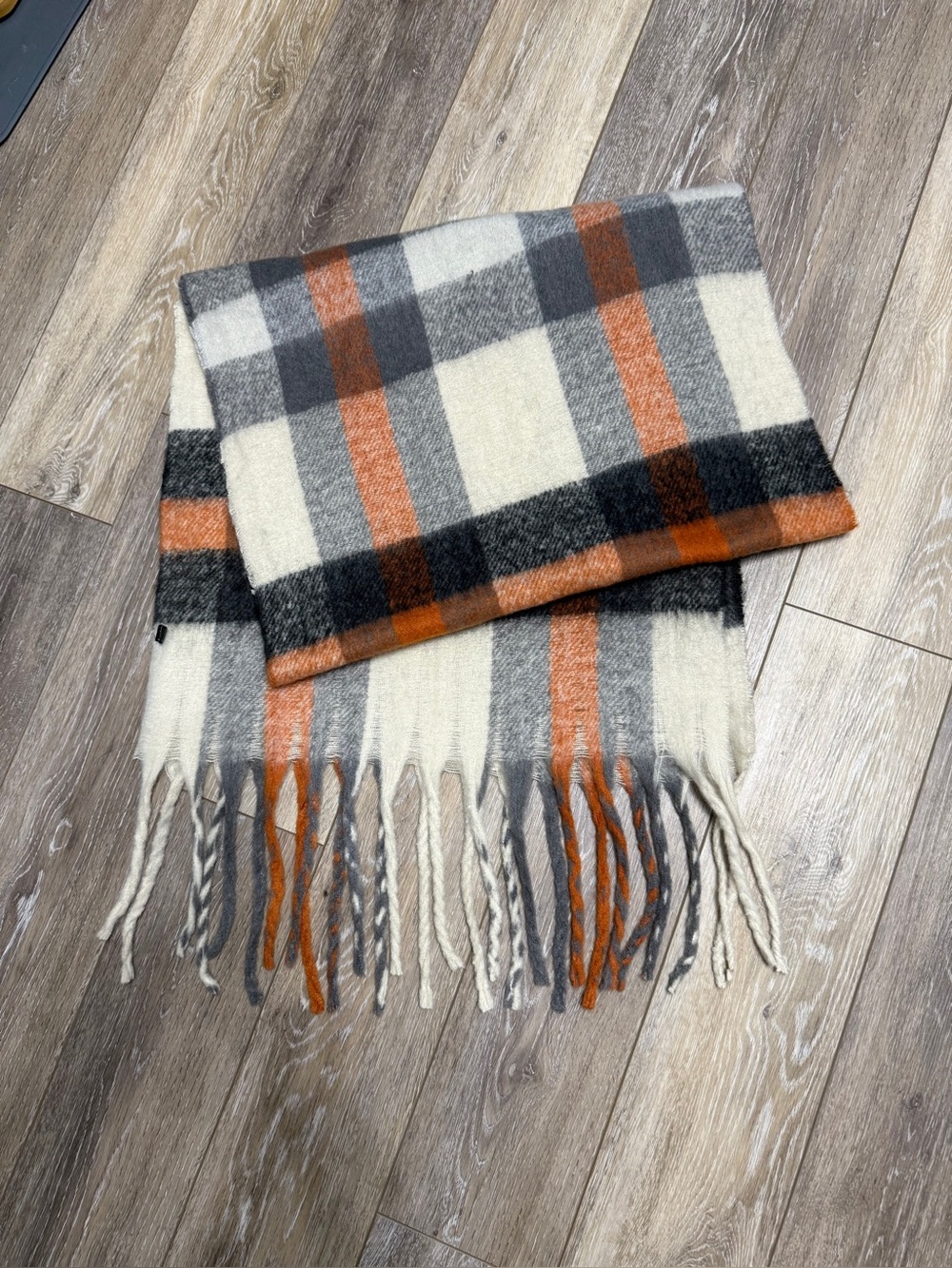 🧣Super Cozy Wool blend Played Scarf Large 20X69
